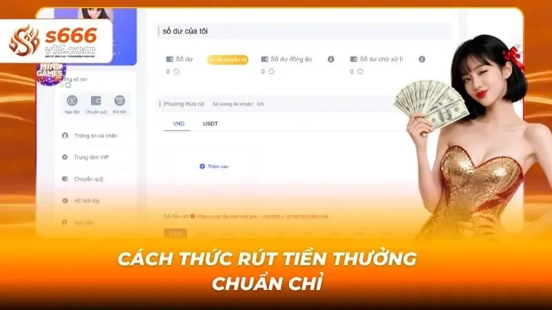 Thao tác đúng quy định giúp người chơi nhận tiền về ví thuận lợi